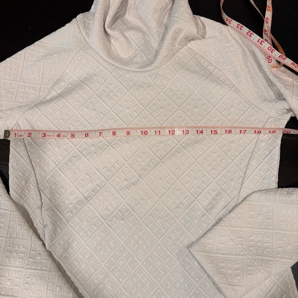 Sherpa Adventure Gear Nyano Quilted Cowl Neck Pullover Sweatshirt - Ivory M - Picture 4 of 5
